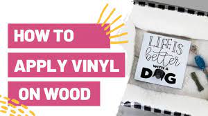 Dog Lover Home Decor With Cricut! - How To Apply Vinyl on Wood - YouTube