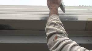 Ensure the paint will stick and stay on the gutter for years to come by using grout sponges to clean the gutters. Gutters And Fascia The Best Technique On How To Apply Paint To Gutters And Facsia Youtube