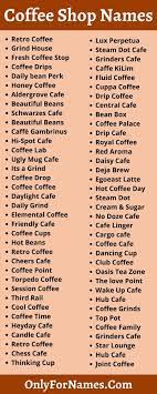 coffee names 2021 good coffee