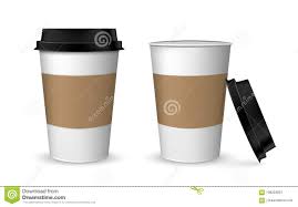Blank Realistic Coffee Cup Mockup Realistic Paper Coffee
