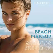 beach day makeup look with motives