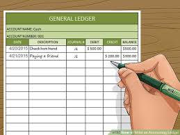 How To Write An Accounting Ledger With Pictures Wikihow