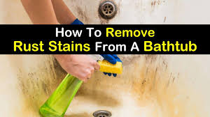 remove rust stains from a bathtub
