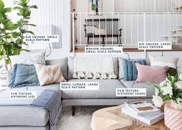 how to style pillows on a sofa like a