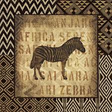 African Wild Zebra Border Art By Wild
