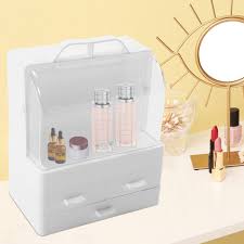 modern makeup organizer display case