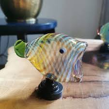 Fish Table Decor Glass Ol