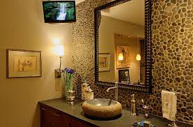 The bathroom tv is made of tempered glass which adds an element of class to any bathroom. Small Bathroom Tv Contemporary Bathroom Dc Metro By Iss Llc Houzz