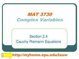 Ppt Mat 3730 Complex Variables