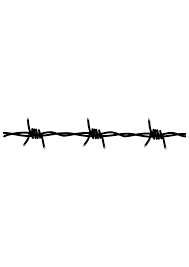 barbed wire line silhouette black and