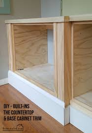 The Countertop And Base Cabinet Trim