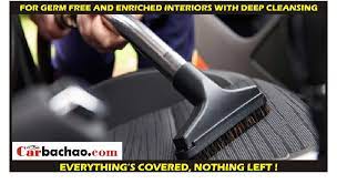 car interior dry cleaning service at