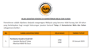 800 x 500 · jpeg. Permohonan Jawatan Kosong Di Kementerian Belia Dan Sukan Malaysia Kelayakan Spm Svm