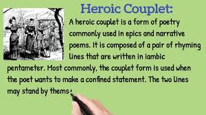 what is heroic couplet you