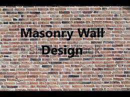Masonry Wall Design Masonry Structures