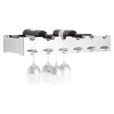Bottle Wide Wine Rack With Glass Holder