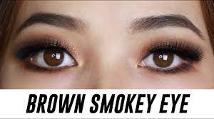 brown smokey eye makeup for small