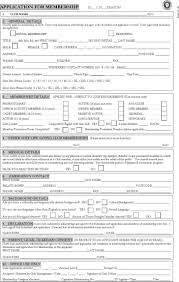 Download Sample Club Membership Application Form Free Download For