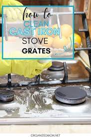 cleaning cast iron stove grates with