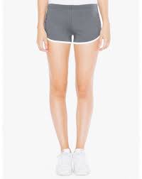 American Apparel 7301w Ladies Interlock Running Shorts Size