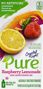 Crystal Light Pure Raspberry Lemonade Powder Drink 7 Packet X 2 Box On The Go 43000071076 Ebay