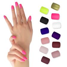 multicolor square squoval acrylic nails