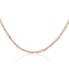 unique necklace in rose gold plated