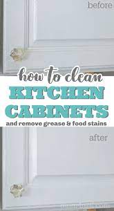 to clean kitchen cabinets and remove grease