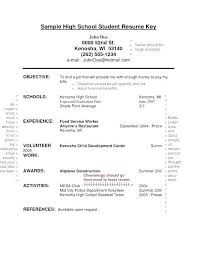 Resumes For Highschool Students Sample Resume For A High School