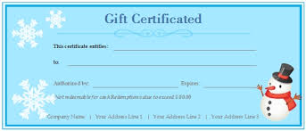 Personalized Gift Certificate Samweiss