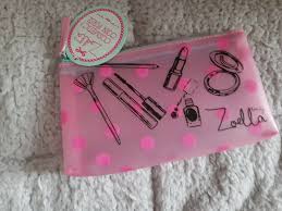 zoella coin purse new pink make up bag