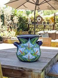 Round Planter Talavera Ceramic Lilly
