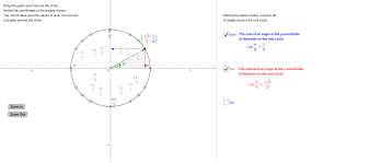 Exact Values Of Sine Cos And Tan In The Unit Circle Geogebra