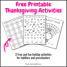 free thanksgiving printable activities
