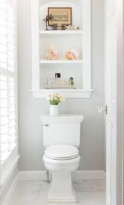 Inset Custom Shelves Over Toilet
