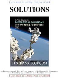 Solution For A First Course in Differential Equations With Modeling  Applications 11th Edition PDF | PDF | Slope | Attractor