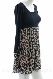 Details About Olian Maternity Sonia Black Multi Xs 0 2 Leopard Empire Waist Dress New 134