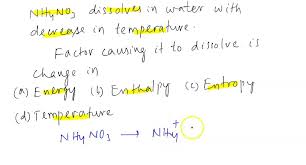 Solved When Ammonium Nitrate Nh4no3 S