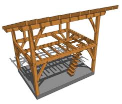 12x16 tiny timber frame plan with loft