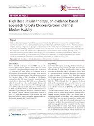 Pdf High Dose Insulin Therapy An Evidence Based Approach