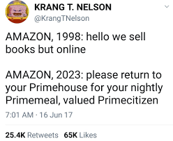 Resident Angry Queer — [Tweet by @KrangTNelson: AMAZON, 1998: hello we...