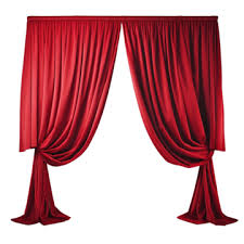 red velvet cinema and theater curtains