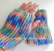 Instead of running out to the store to buy some, why not make knit every row until the glove is wide enough to wrap around your palm or forearm. Fingerless Mittens Beginner Knitting Pattern