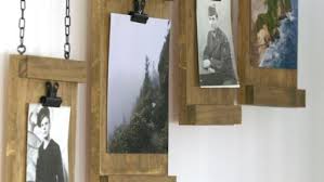 rustic photo hanging board