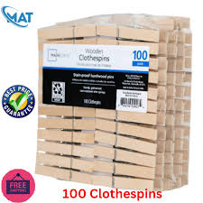 clothes pins 100 pack laundry natural