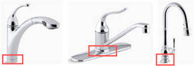 Use a small slotted screwdriver or utility knife to pry off the decorative cap on the handle, exposing the attachment screws. Kitchen Faucet Leaking At Base Of Faucet Spout Kohler