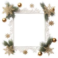 christmas holiday frame of golden