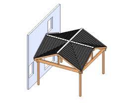 Attached Gazebo With 4 Sided Gable Roof