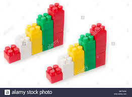 Chart Made From Lego Competition Creativity Concept Stock