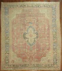 soft rose pink antique oushak rug no